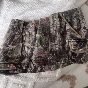 Danielle Guizio tactical camo mini skirt XXS